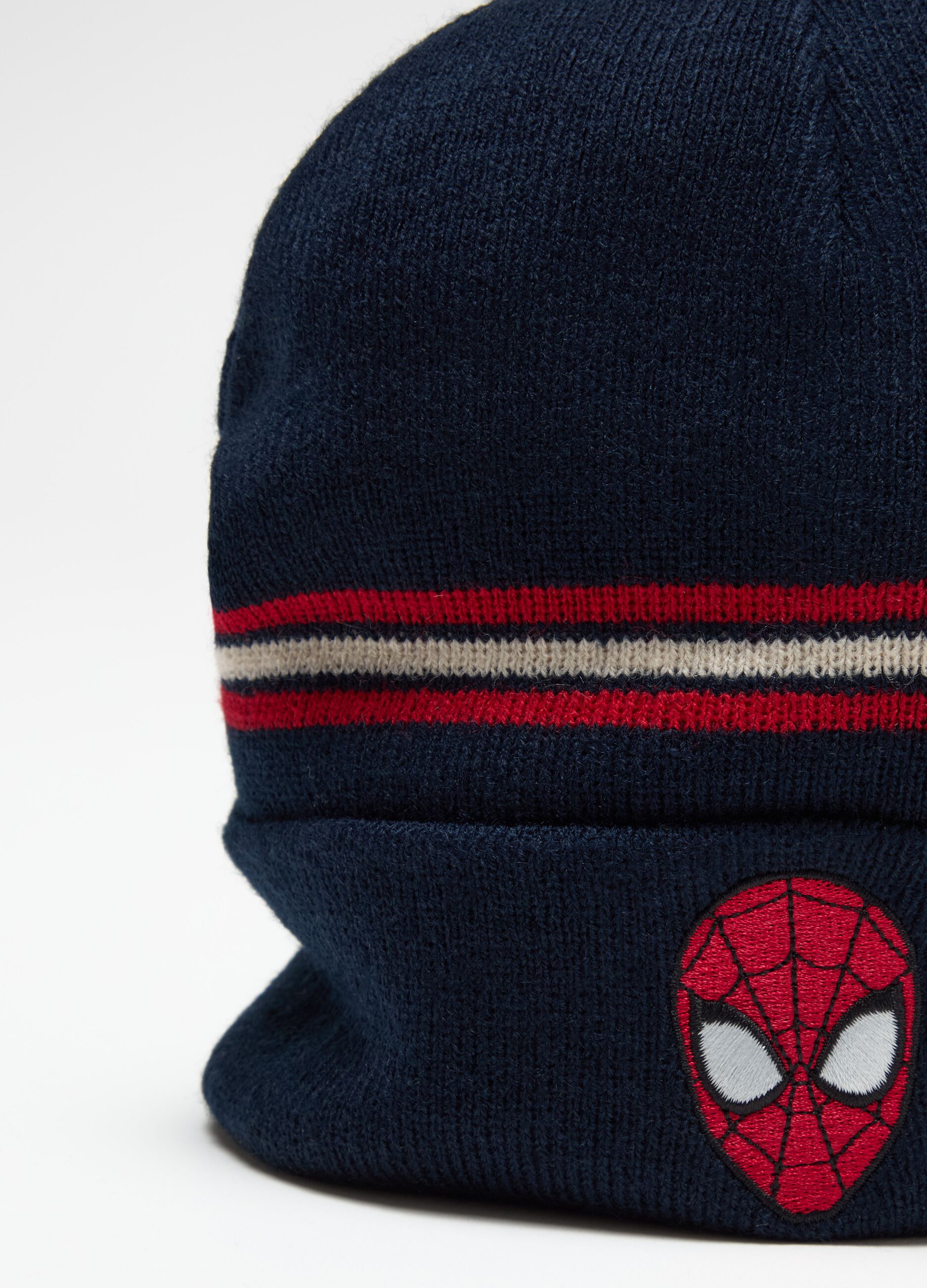 Berretto in maglia con patch Spider-Man