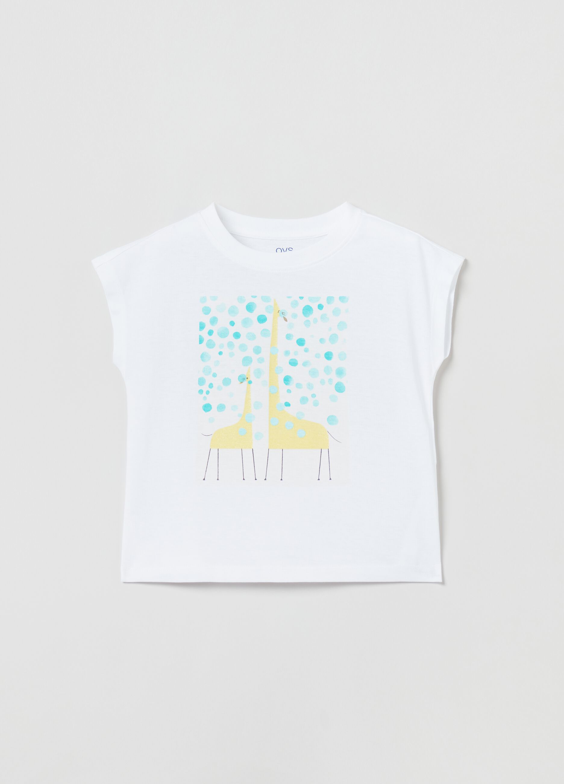 Sleeveless T-shirt with print