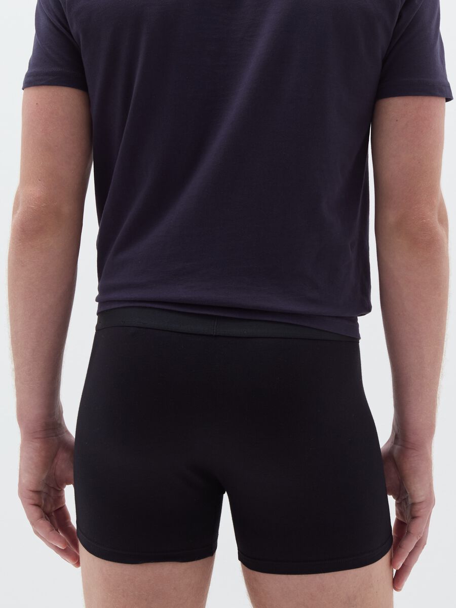 Stretch cotton boxers with external elastic_3