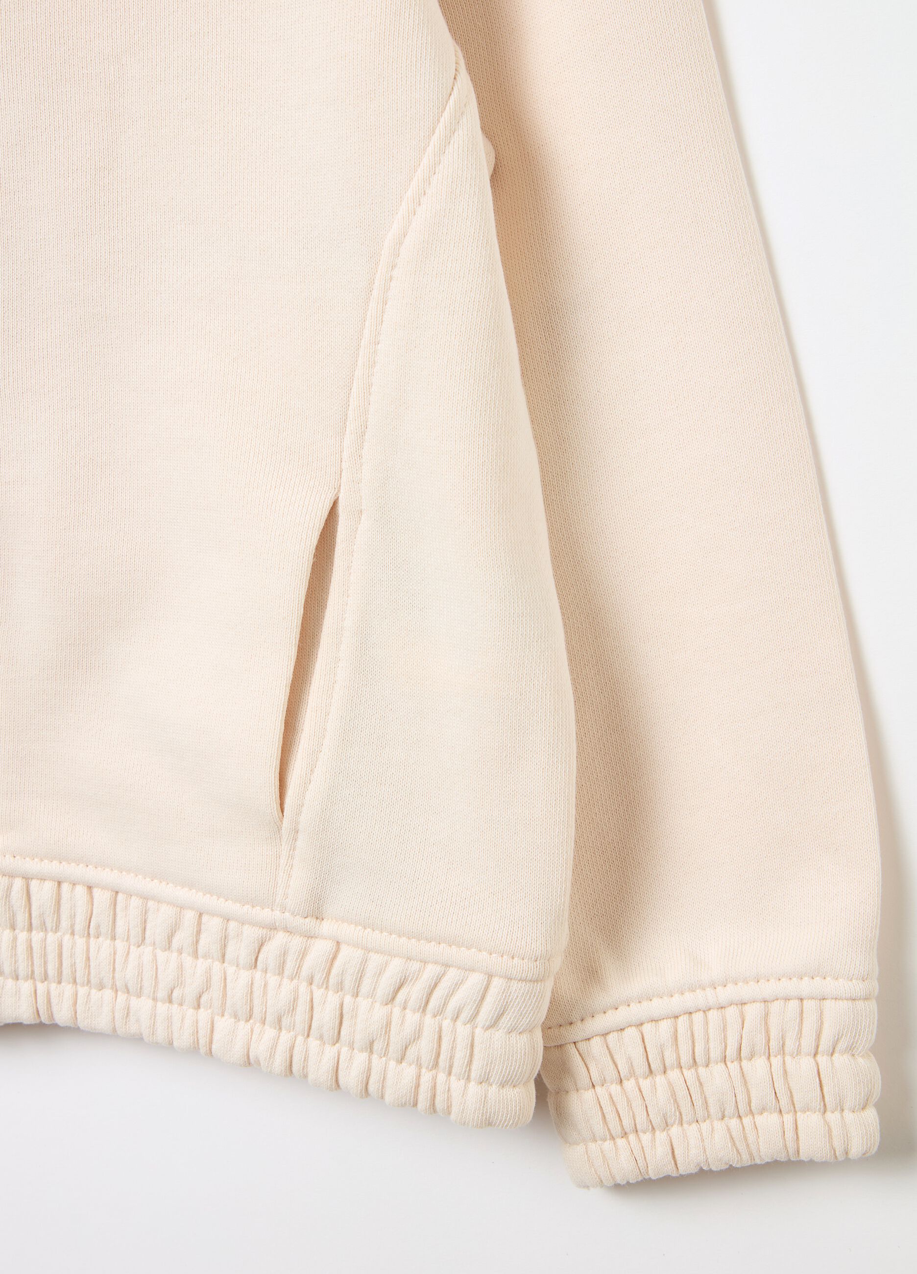 Essential organic cotton full-zip sweatshirt with hood