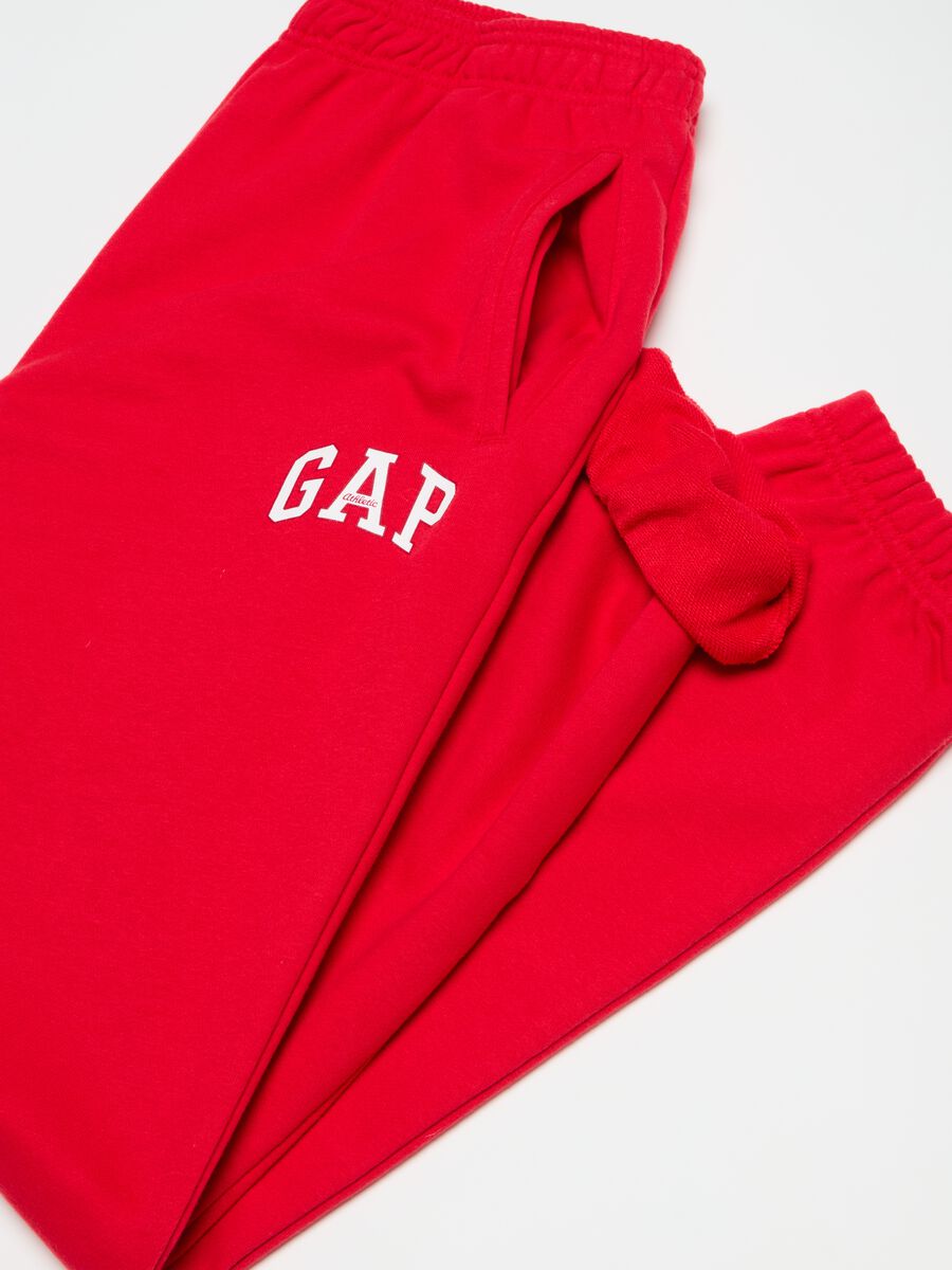 Fleece joggers with logo embroidery_2