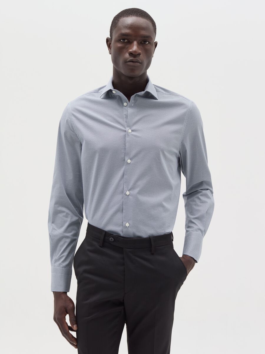 Regular-fit shirt with micro pattern_0