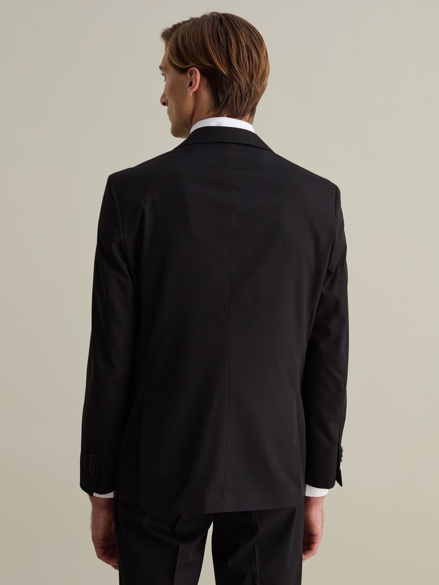 Slim-fit single-breasted blazer in stretch twill_4