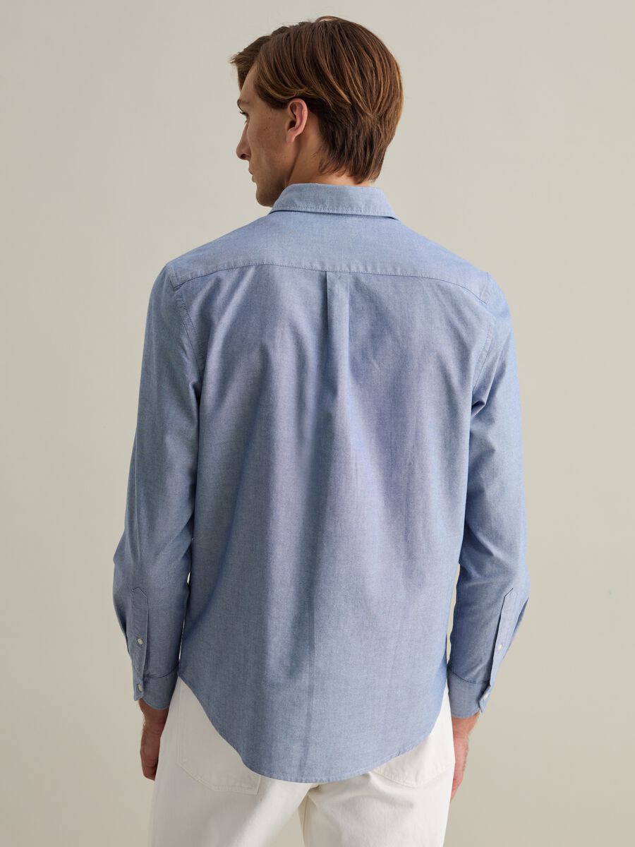 Oxford cotton shirt with button-down collar_2