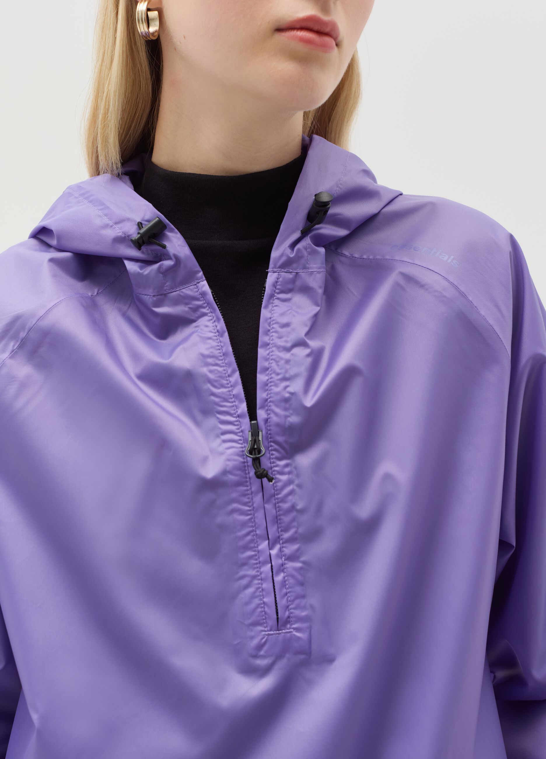 Half-zip waterproof jacket