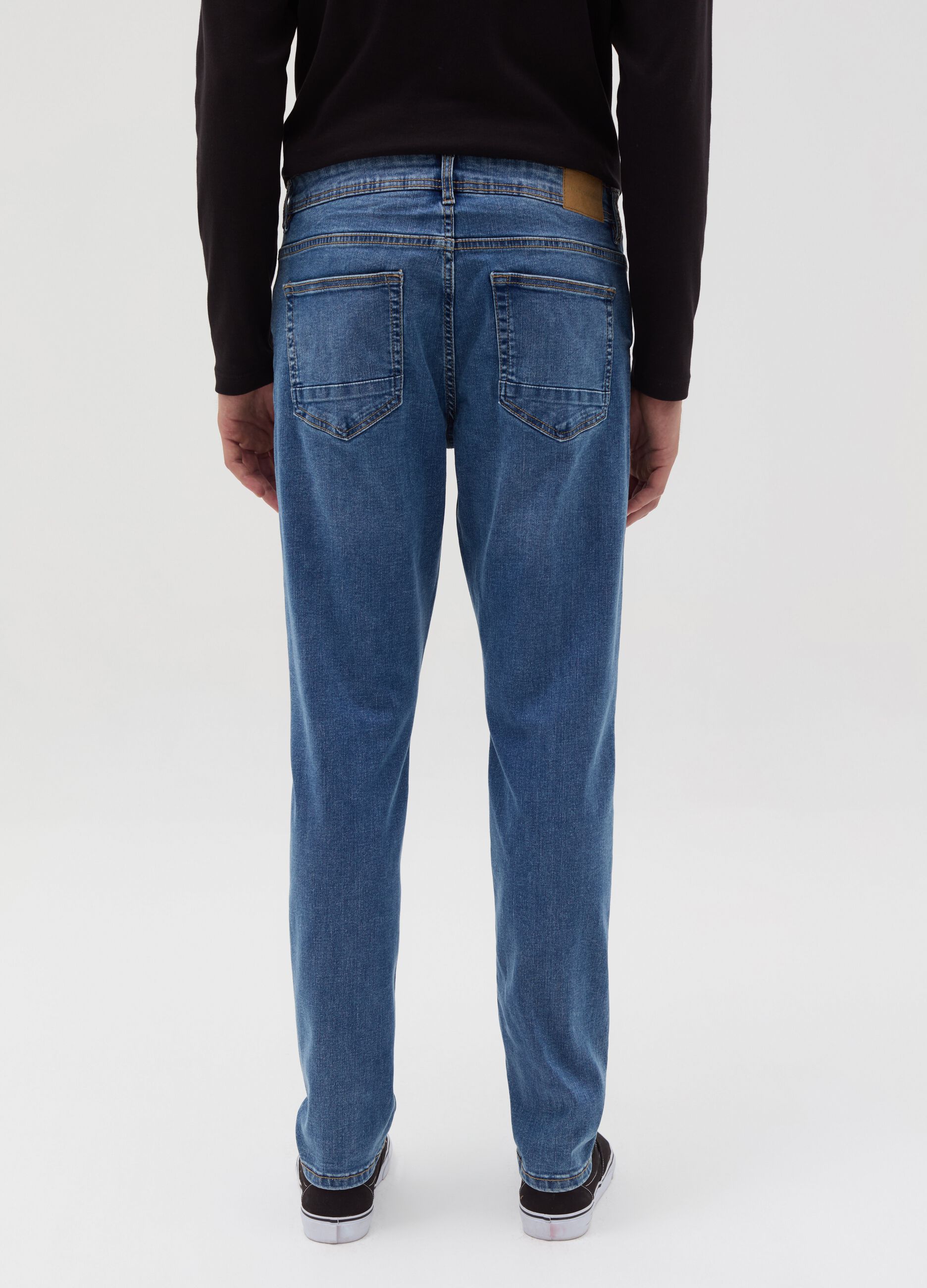 Faded, skinny-fit stretch jeans