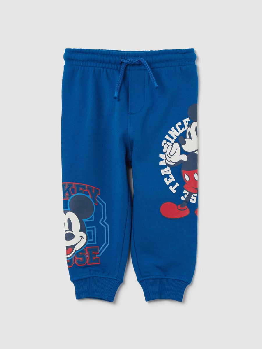 Organic cotton joggers with Mickey Mouse print_0