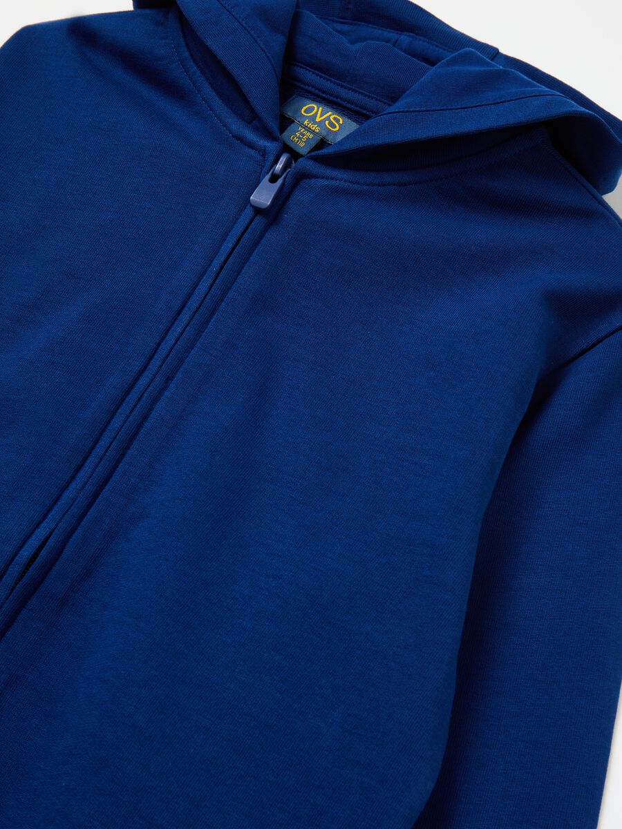 Full-zip sweatshirt in French terry with hood_2