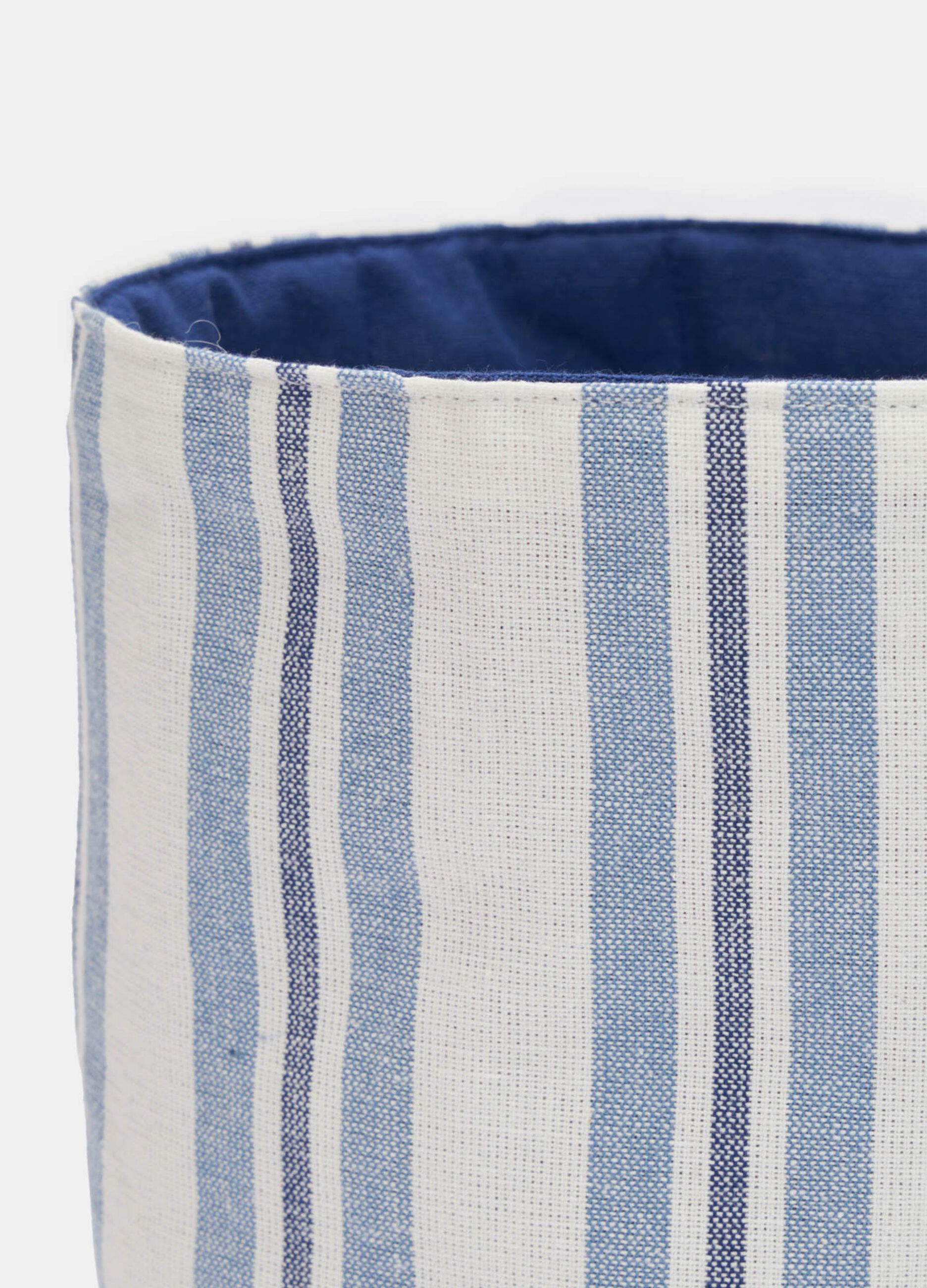 Striped basket in cotton