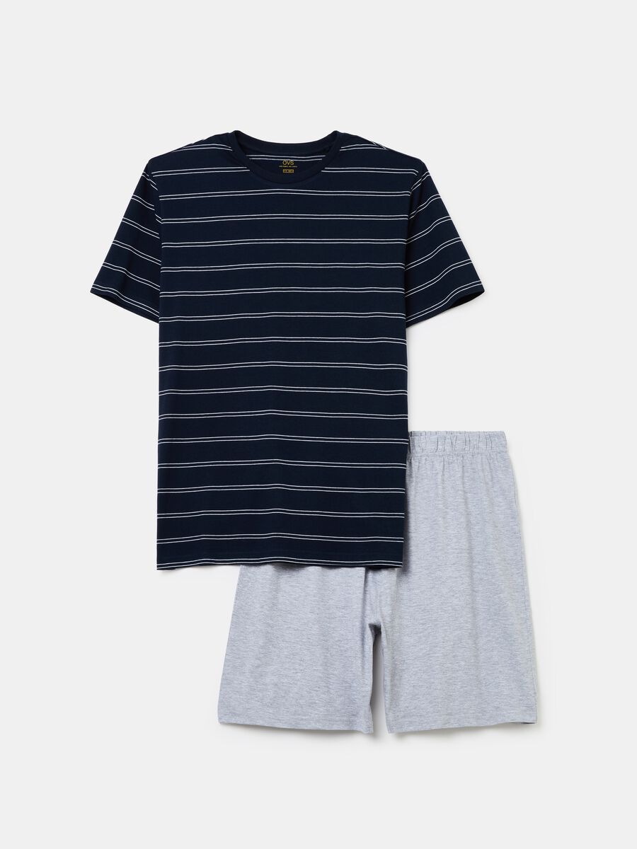 Short pyjamas with striped top_4