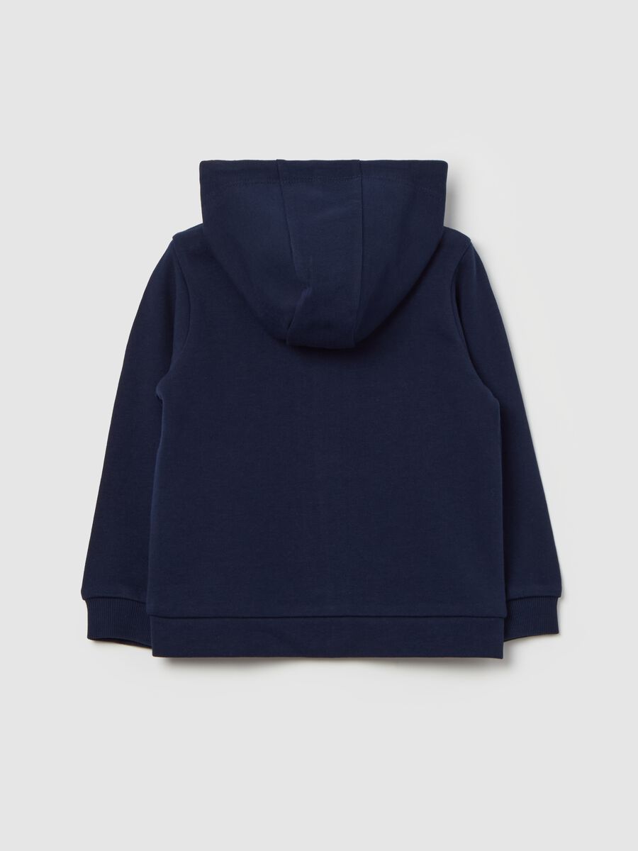 Full-zip sweatshirt in French terry with hood_1