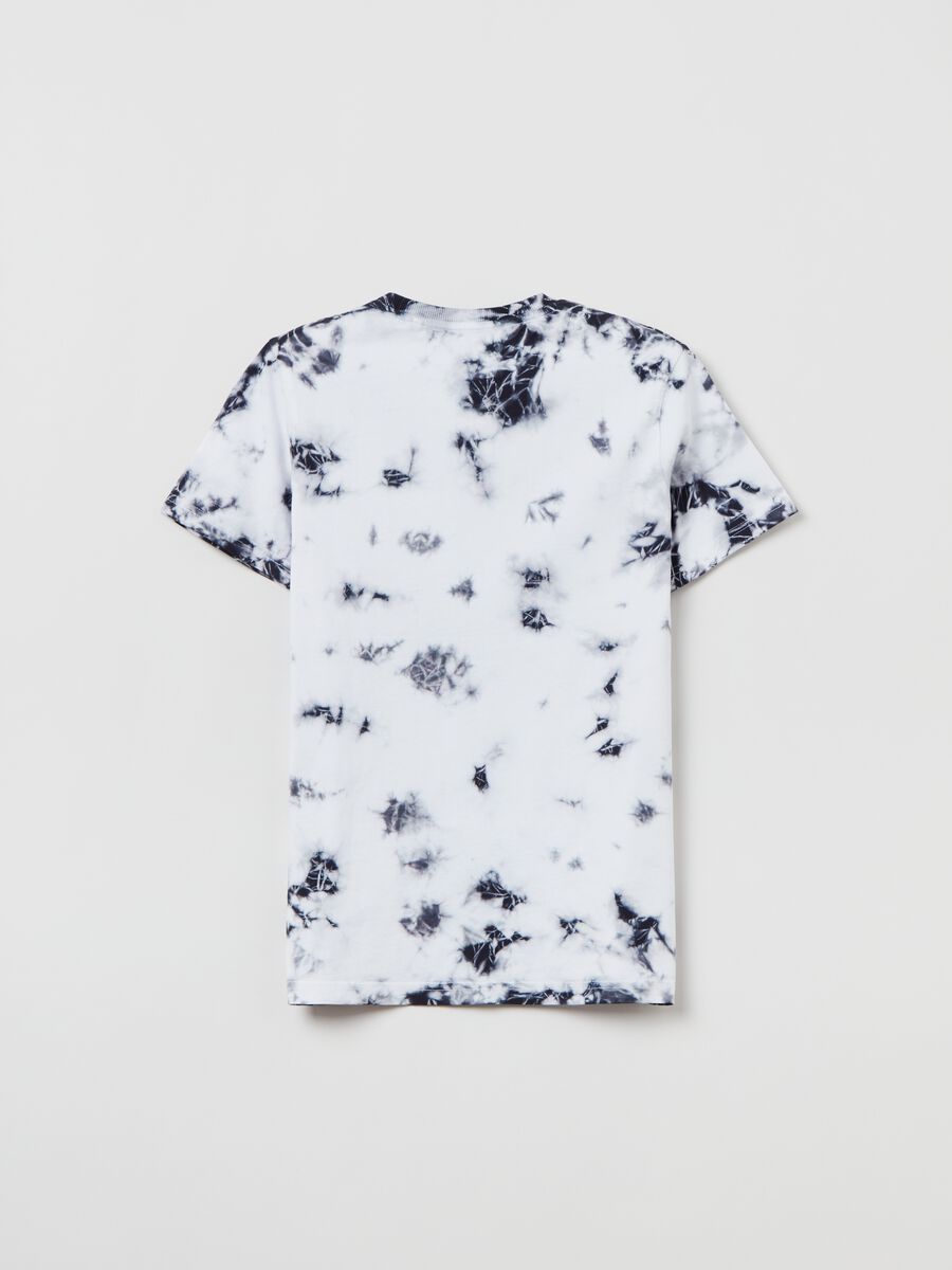 Tie-dye T-shirt with Grand&hills print_1