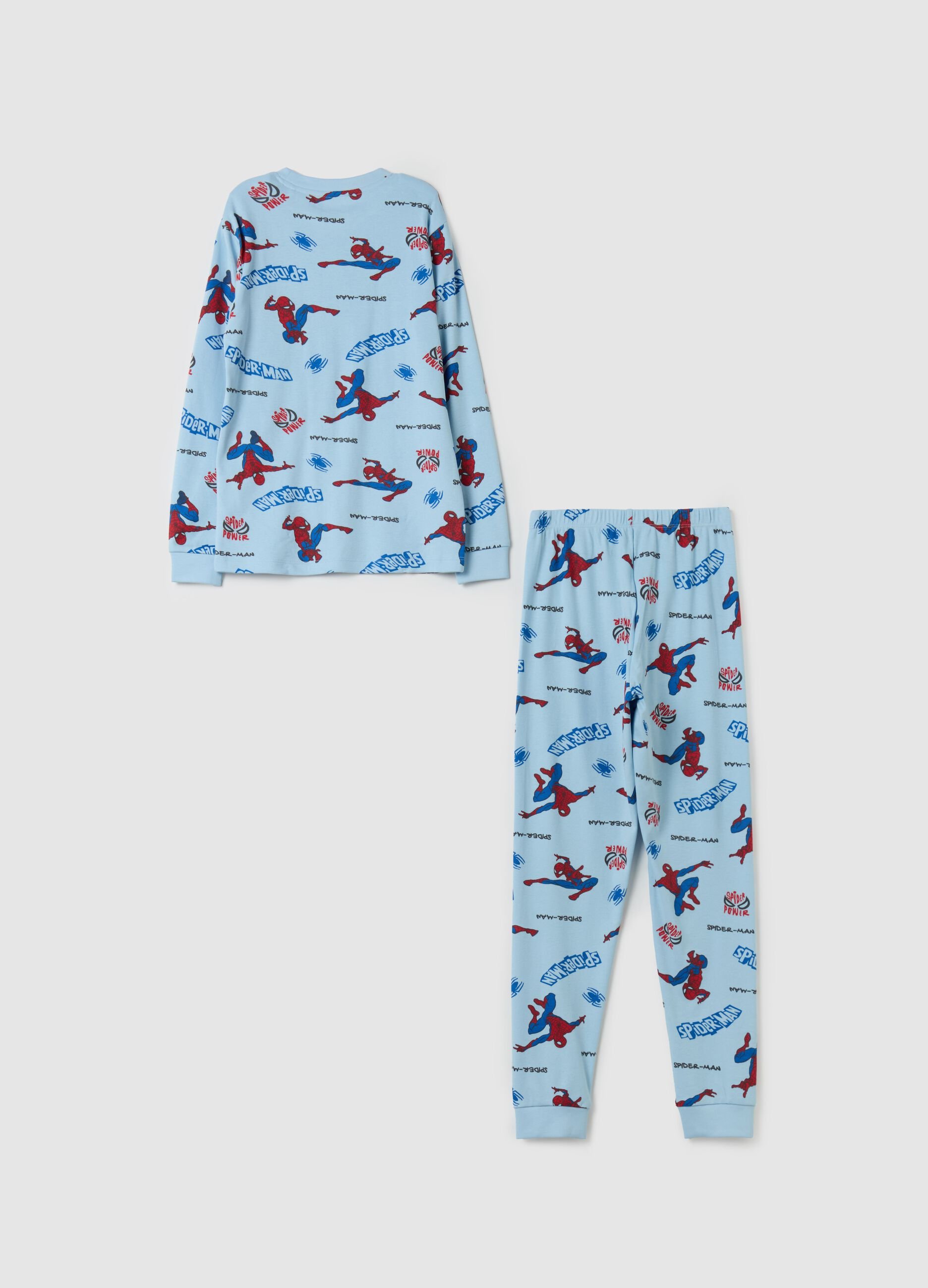 Organic cotton pyjamas with Spider-Man print