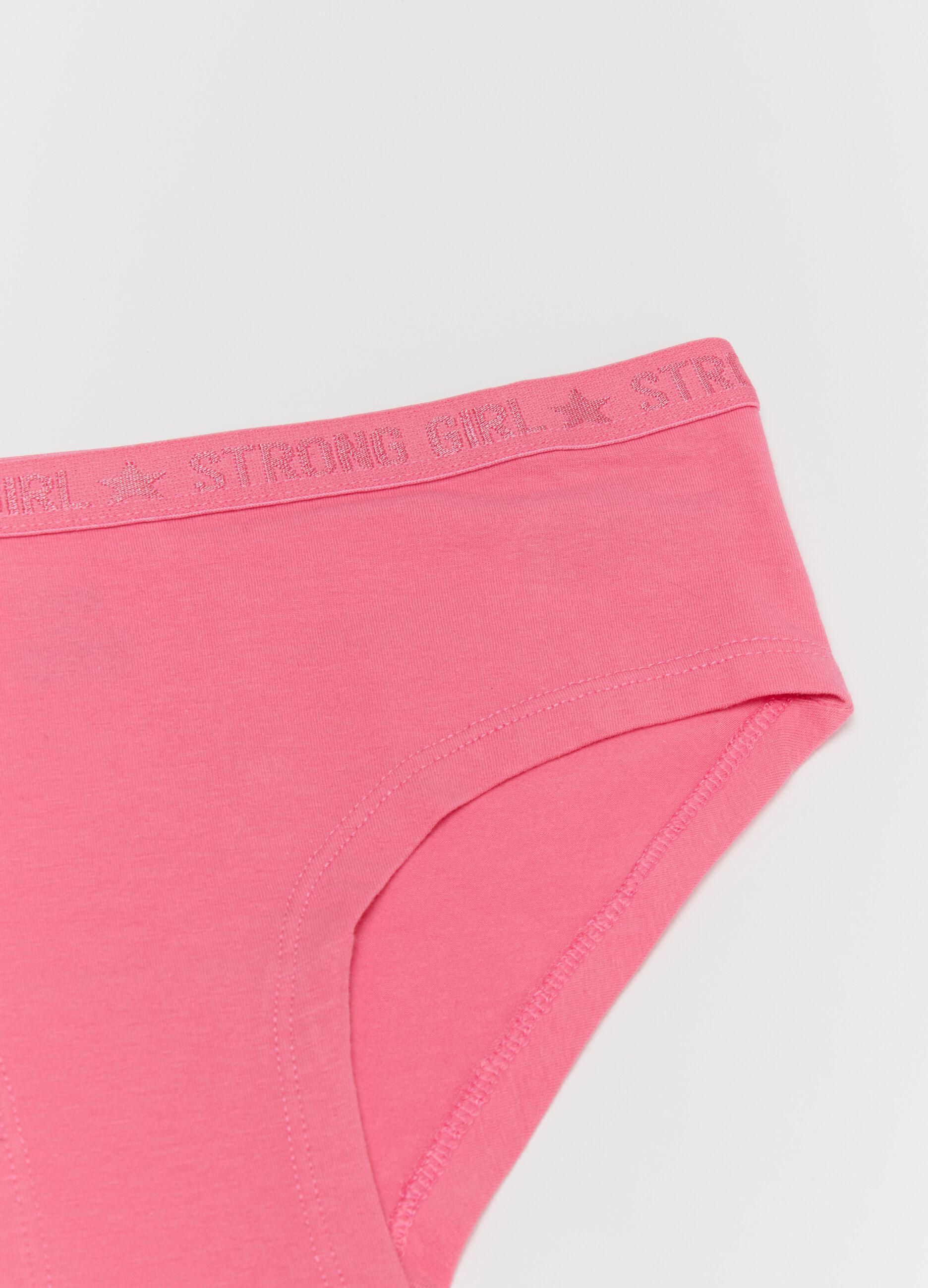 Organic cotton French knickers with lettering