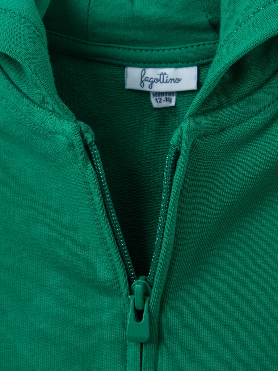 Full-zip sweatshirt in French terry with hood_2