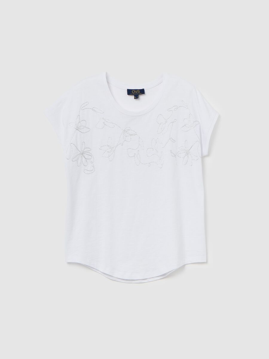 T-shirt with floral embroidery_4