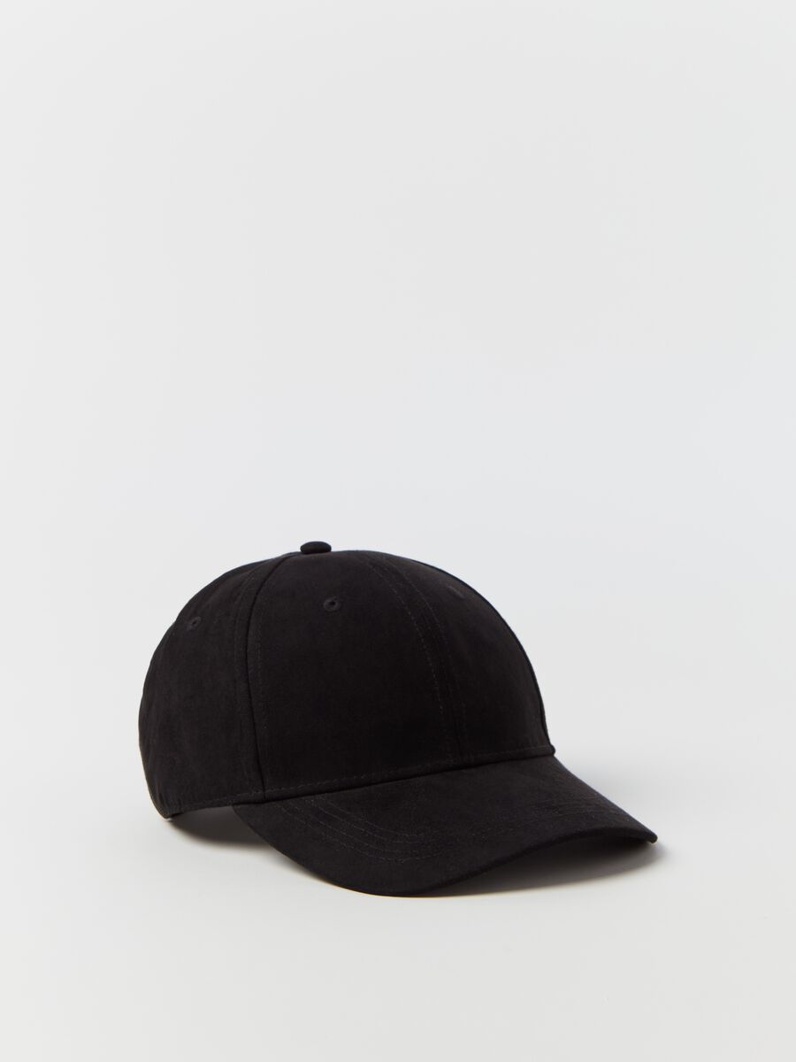 Suede-effect baseball cap_0