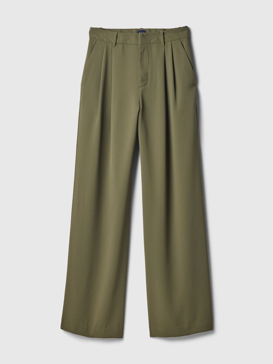 Wide-leg trousers with high waist and darts_5