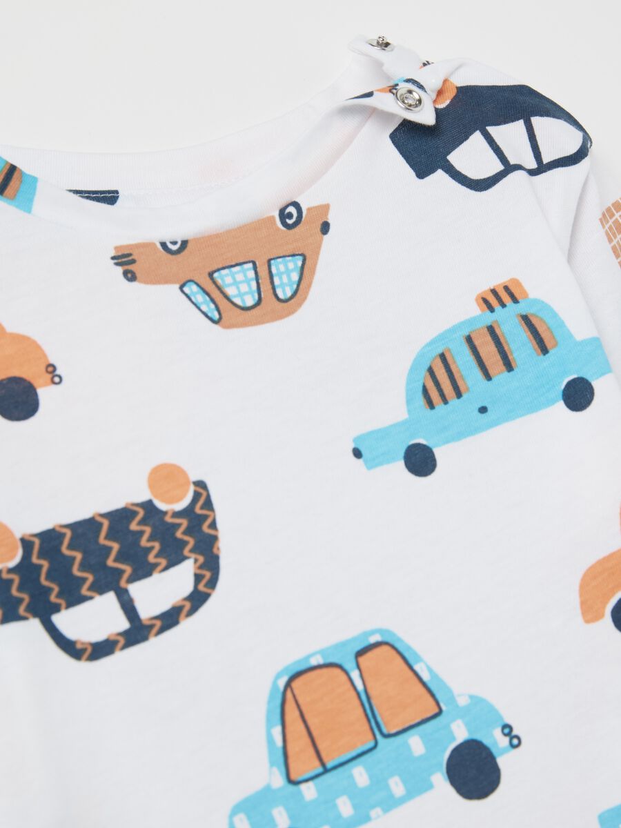 T-shirt with long sleeves and small cars print_2