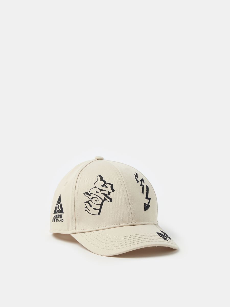 Baseball cap with lettering print_0