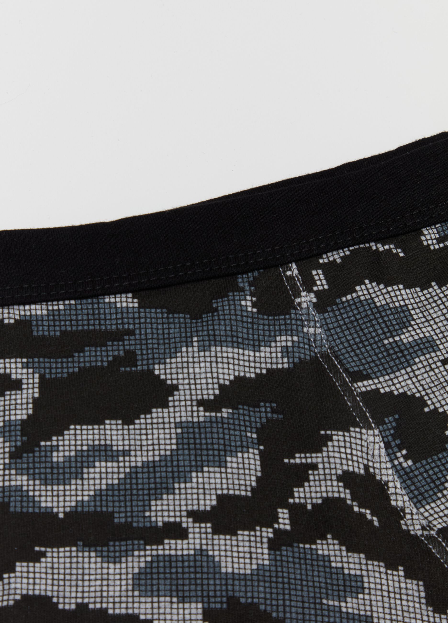 Camouflage boxer shorts in organic cotton