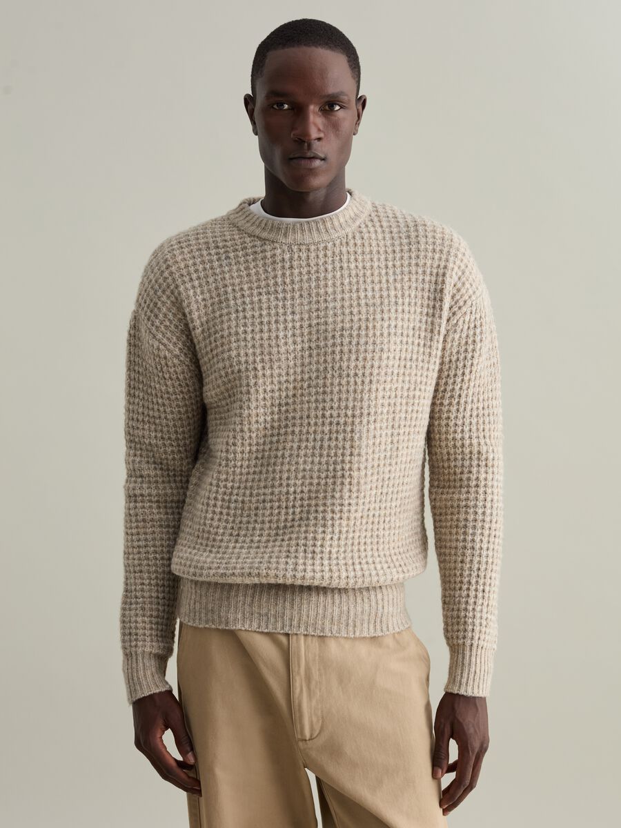 Pullover with waffle weave_1