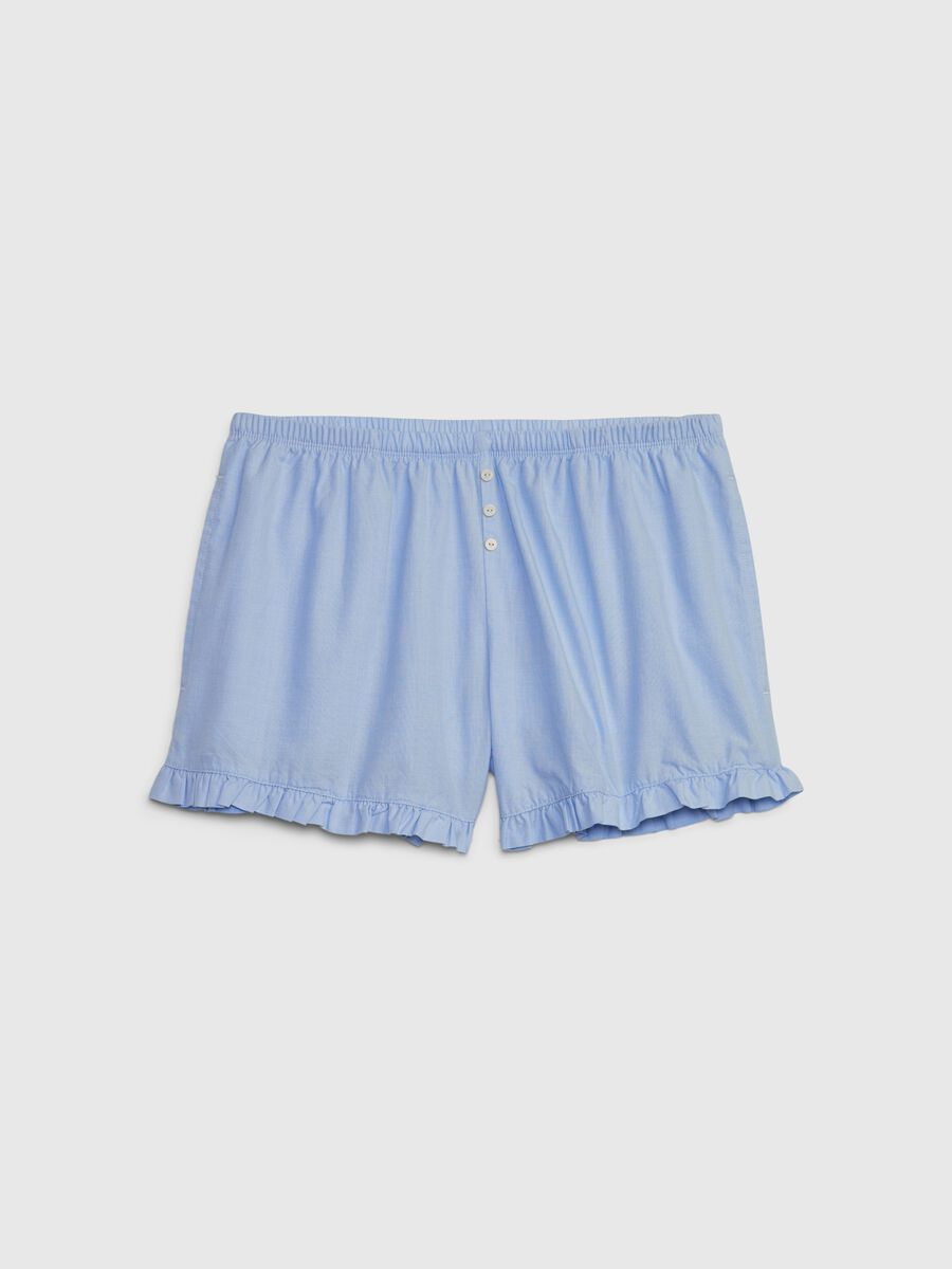 Poplin pyjama shorts with flounces_5