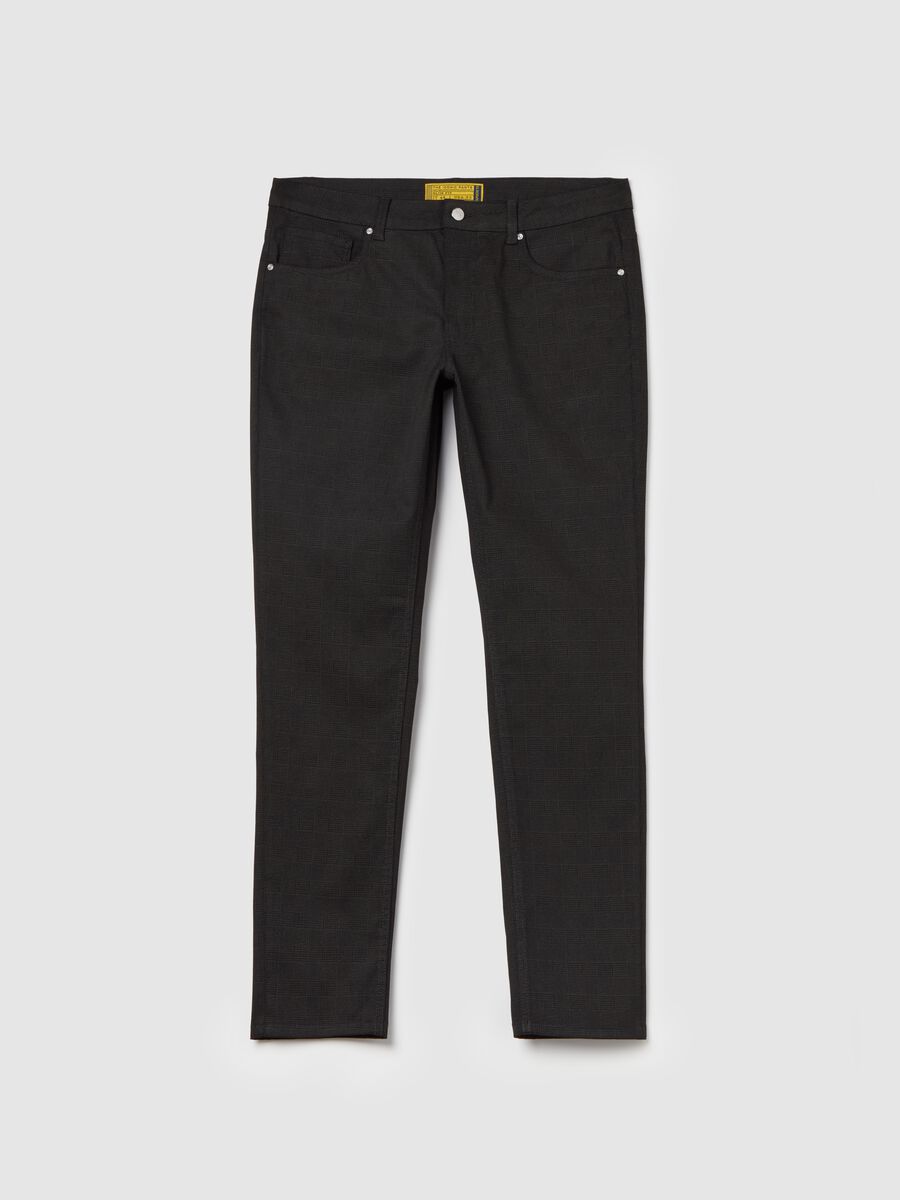 Five-pocket trousers in Prince of Wales fabric_4