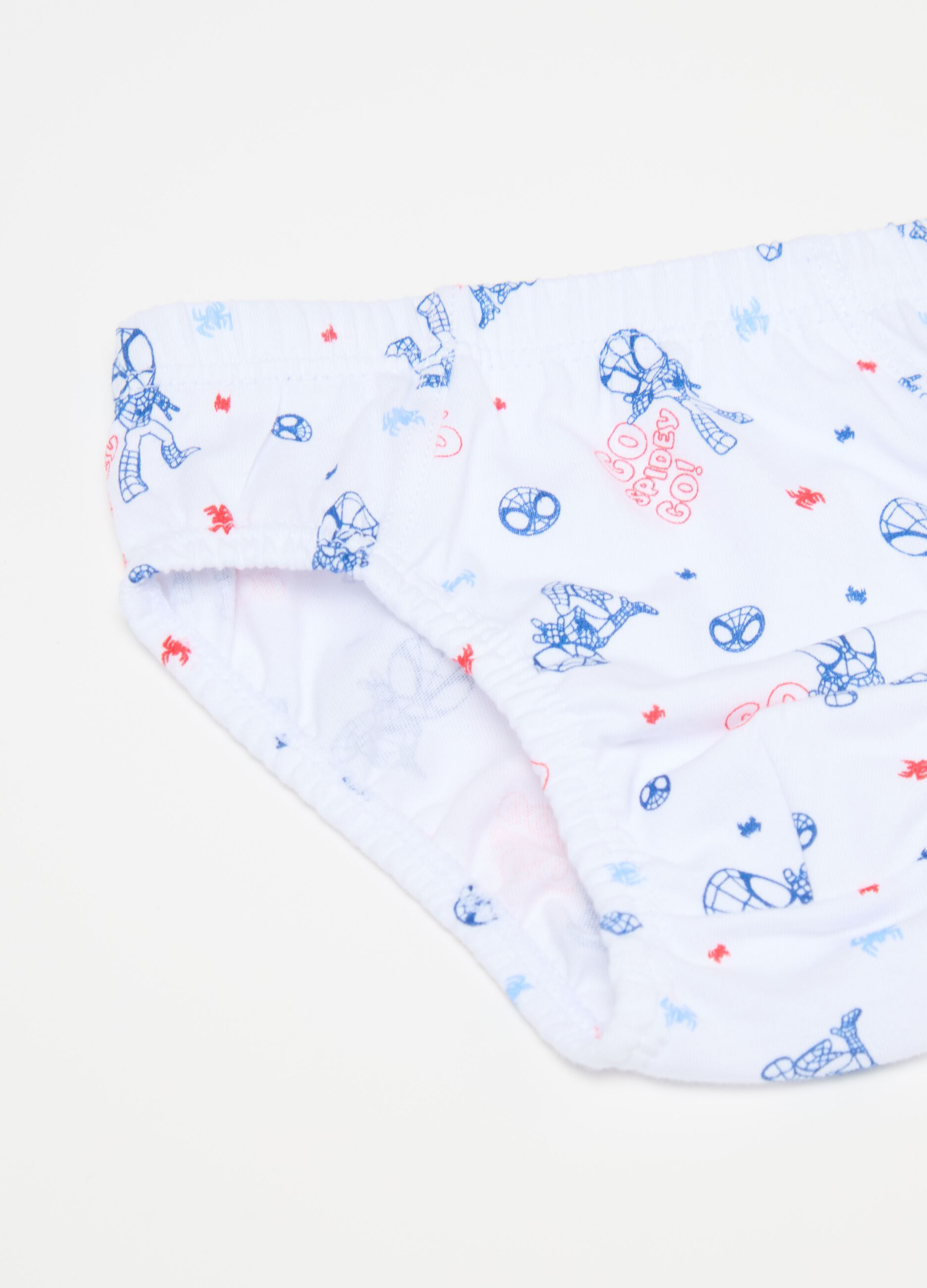 Five-pack organic cotton briefs with Spidey print