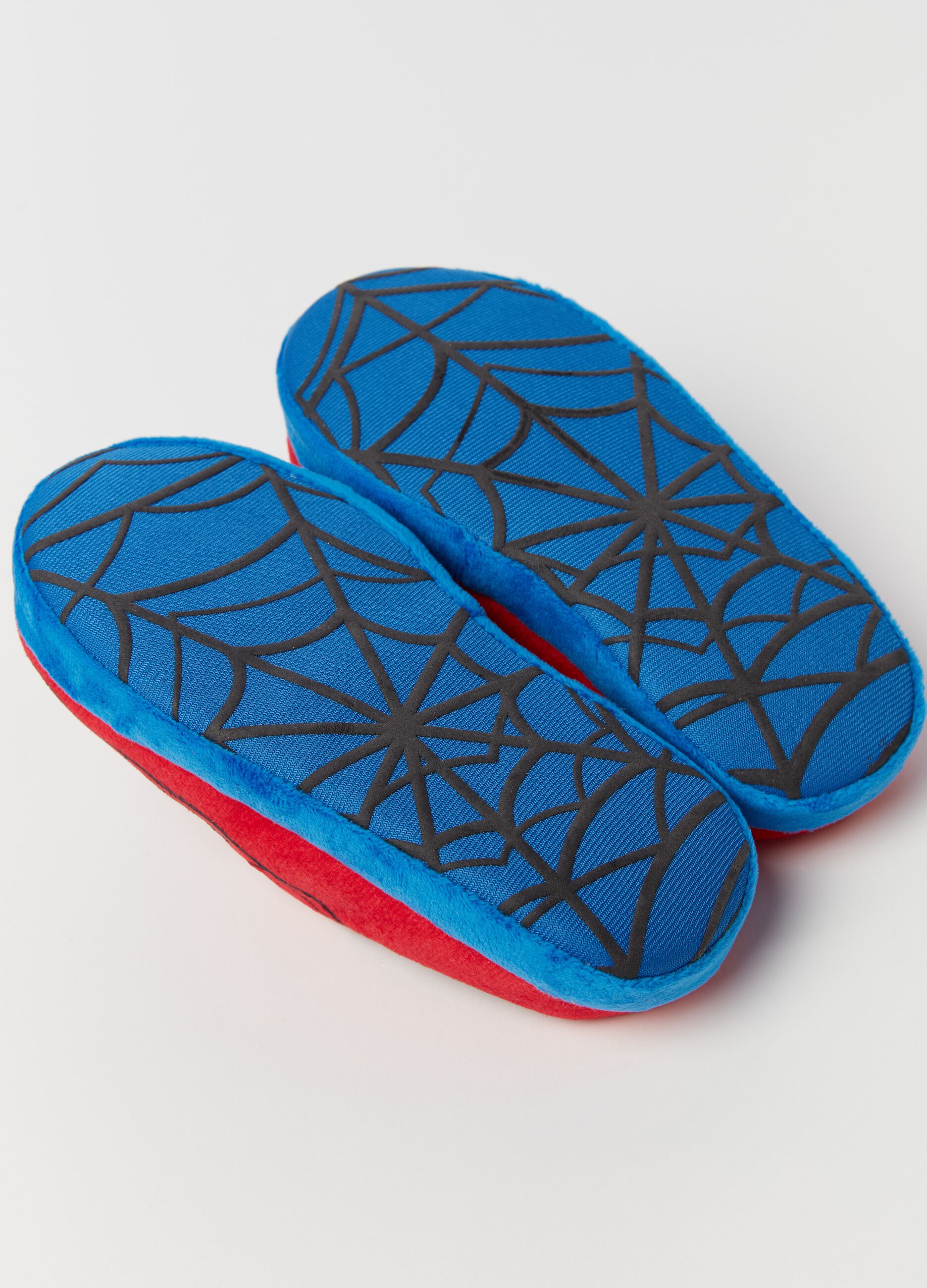 Velour slippers with Spider-Man print