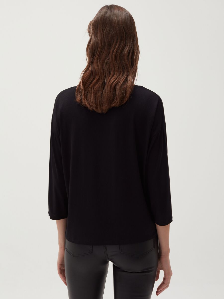 Viscose T-shirt with three-quarter sleeves_2