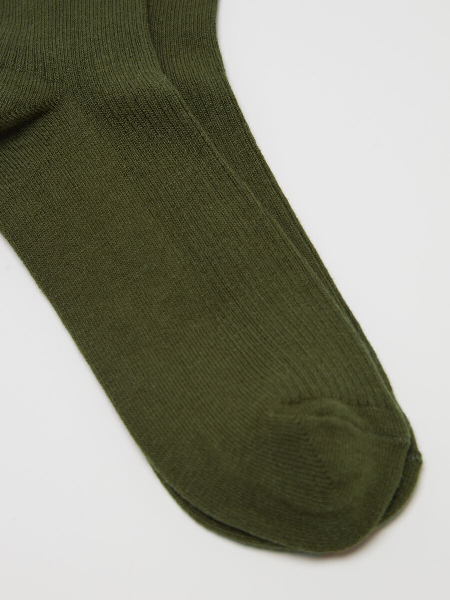 Stretch midi socks with ribbing_2