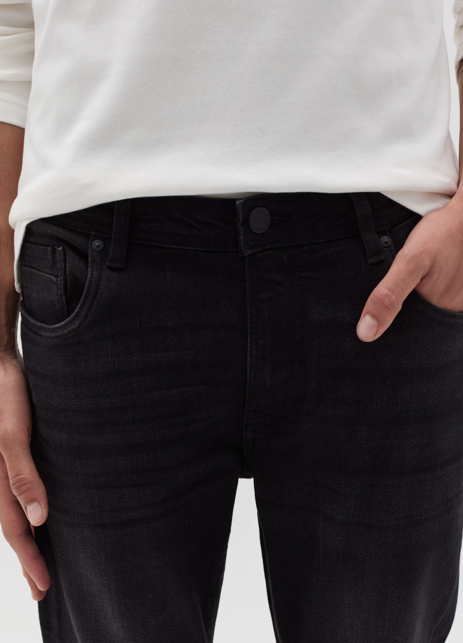 Faded, skinny-fit stretch jeans