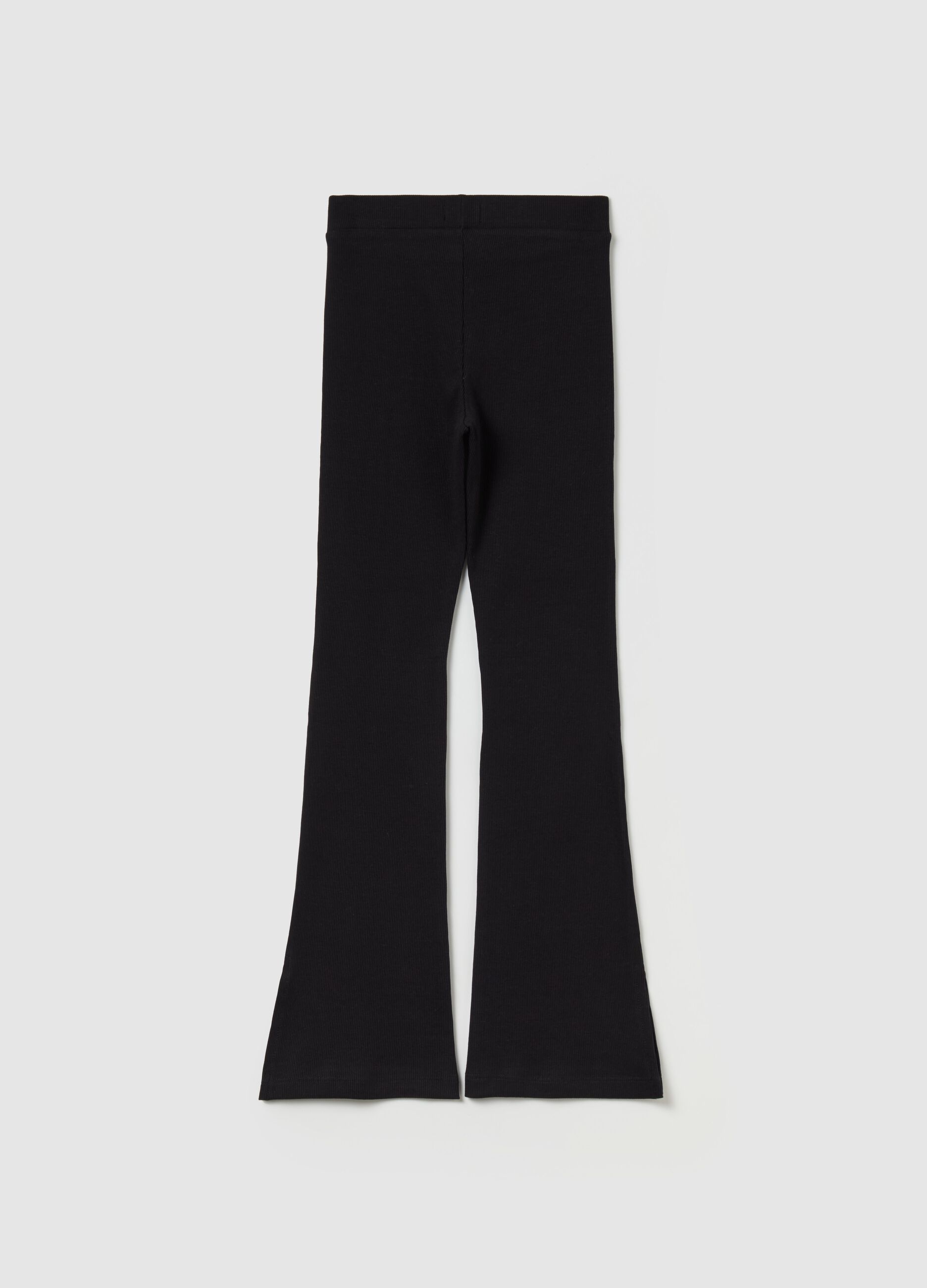 Leggings flare fit in cotone stretch