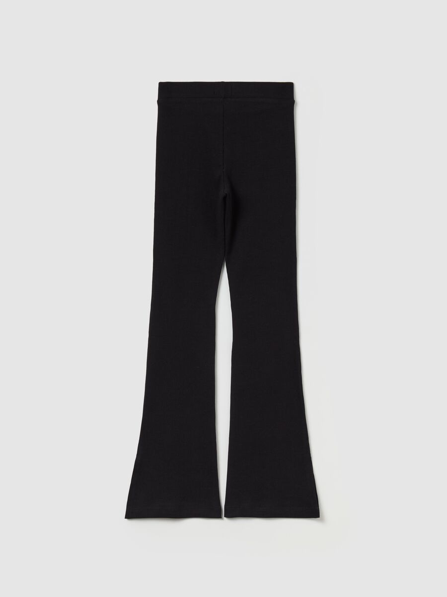 Leggings flare fit in cotone stretch_1