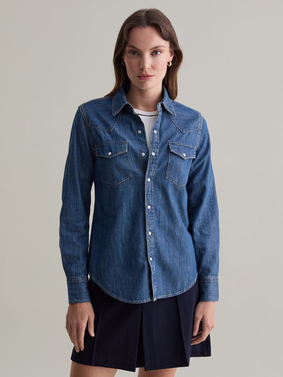 Western shirt in denim_3