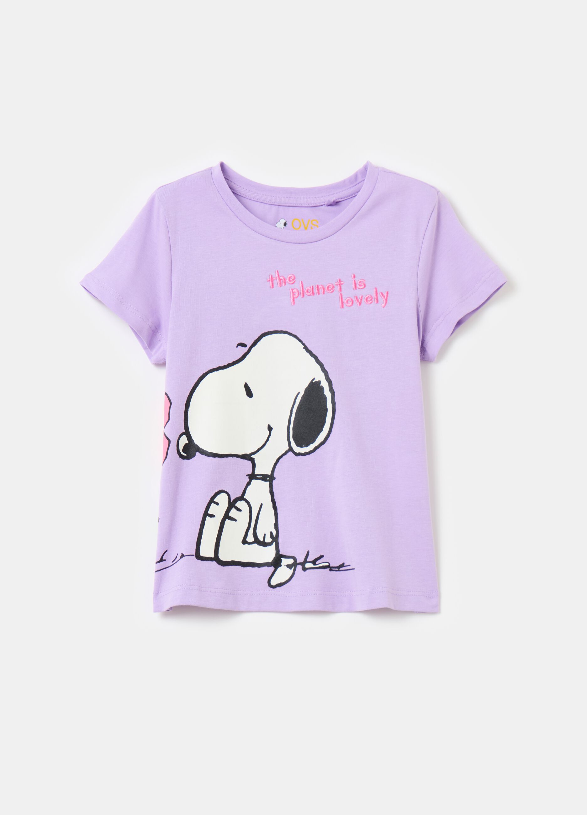 T-shirt in cotone bio stampa Snoopy