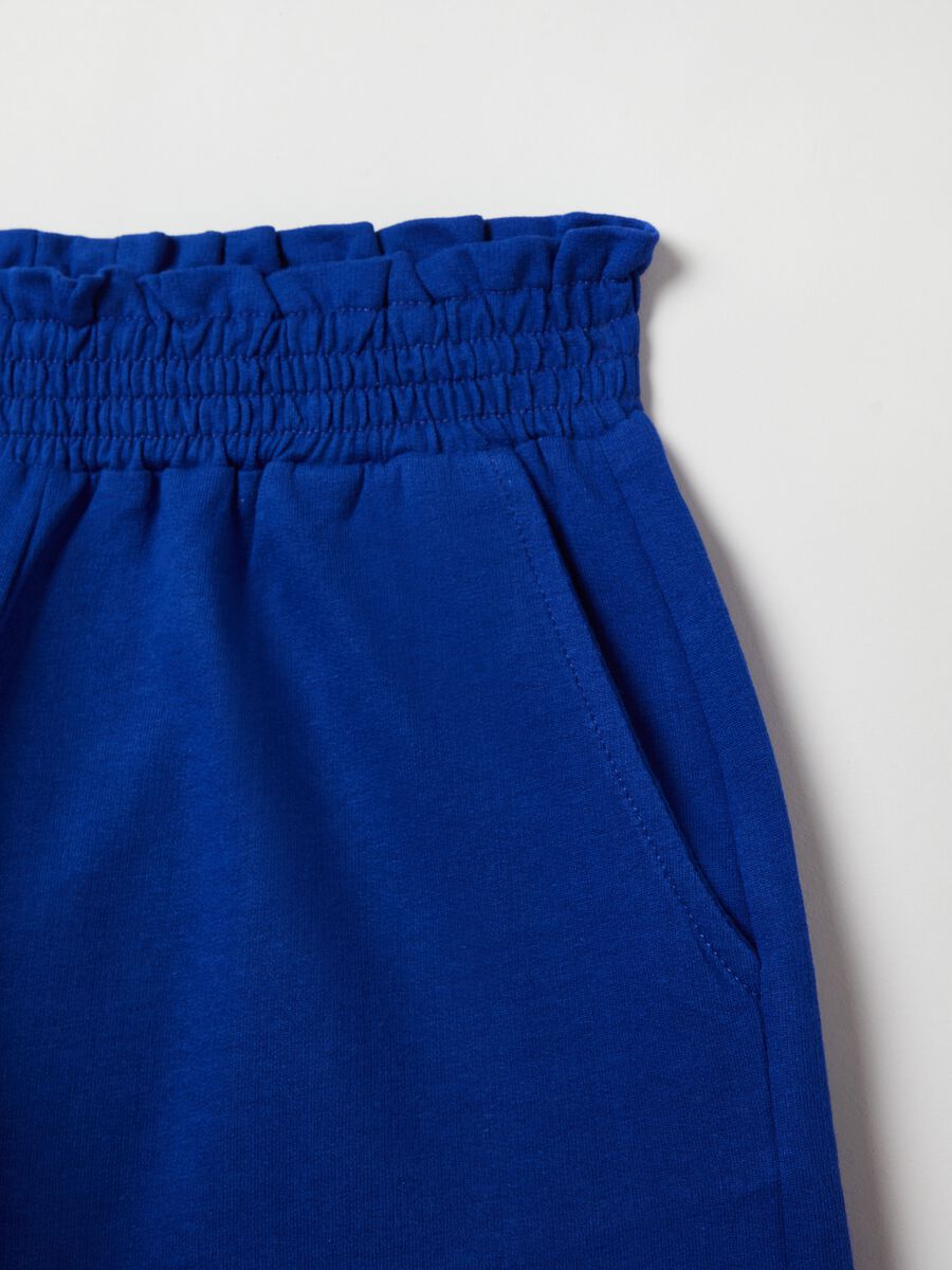 Shorts in cotone con punto smock_2
