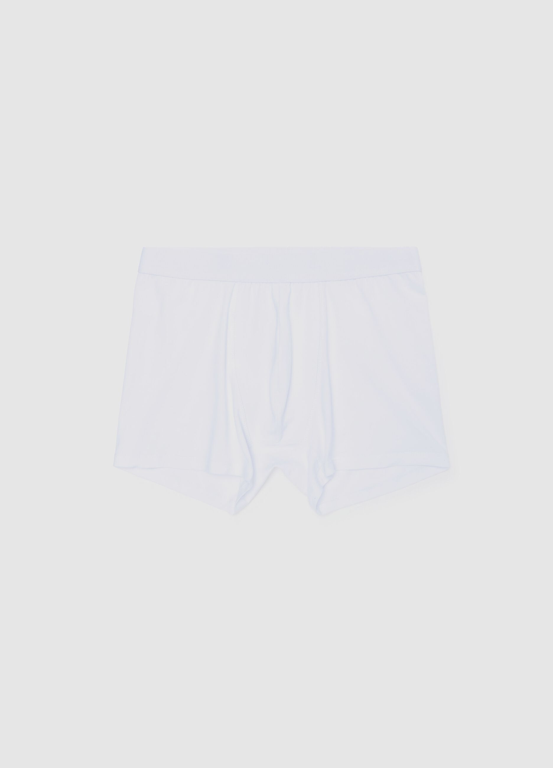 Organic cotton boxer shorts with external elastic