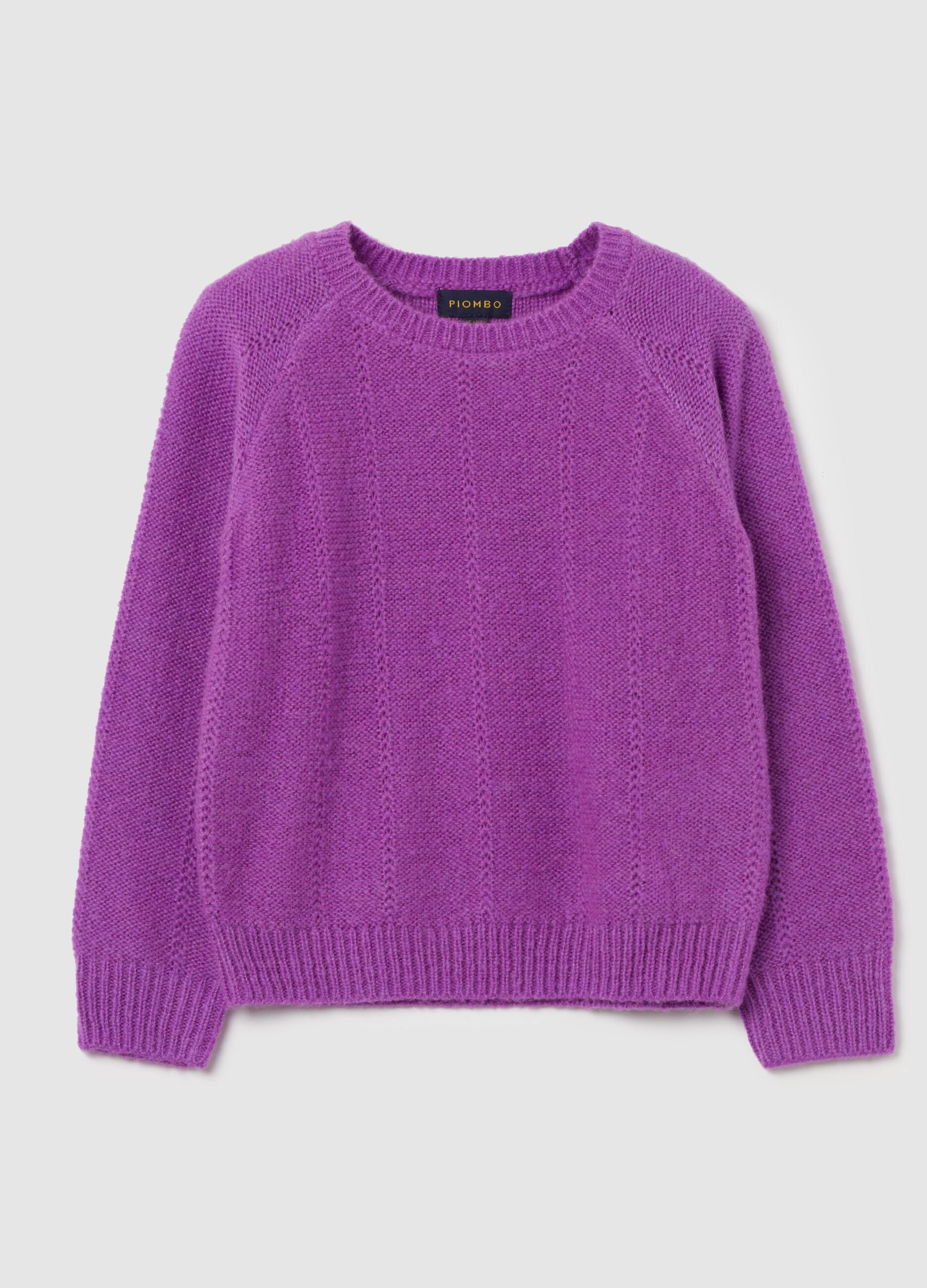 Pullover con trama pointelle