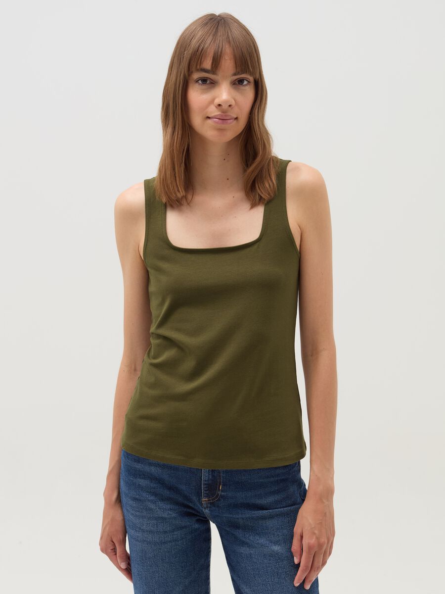 Tank top with square neck_1