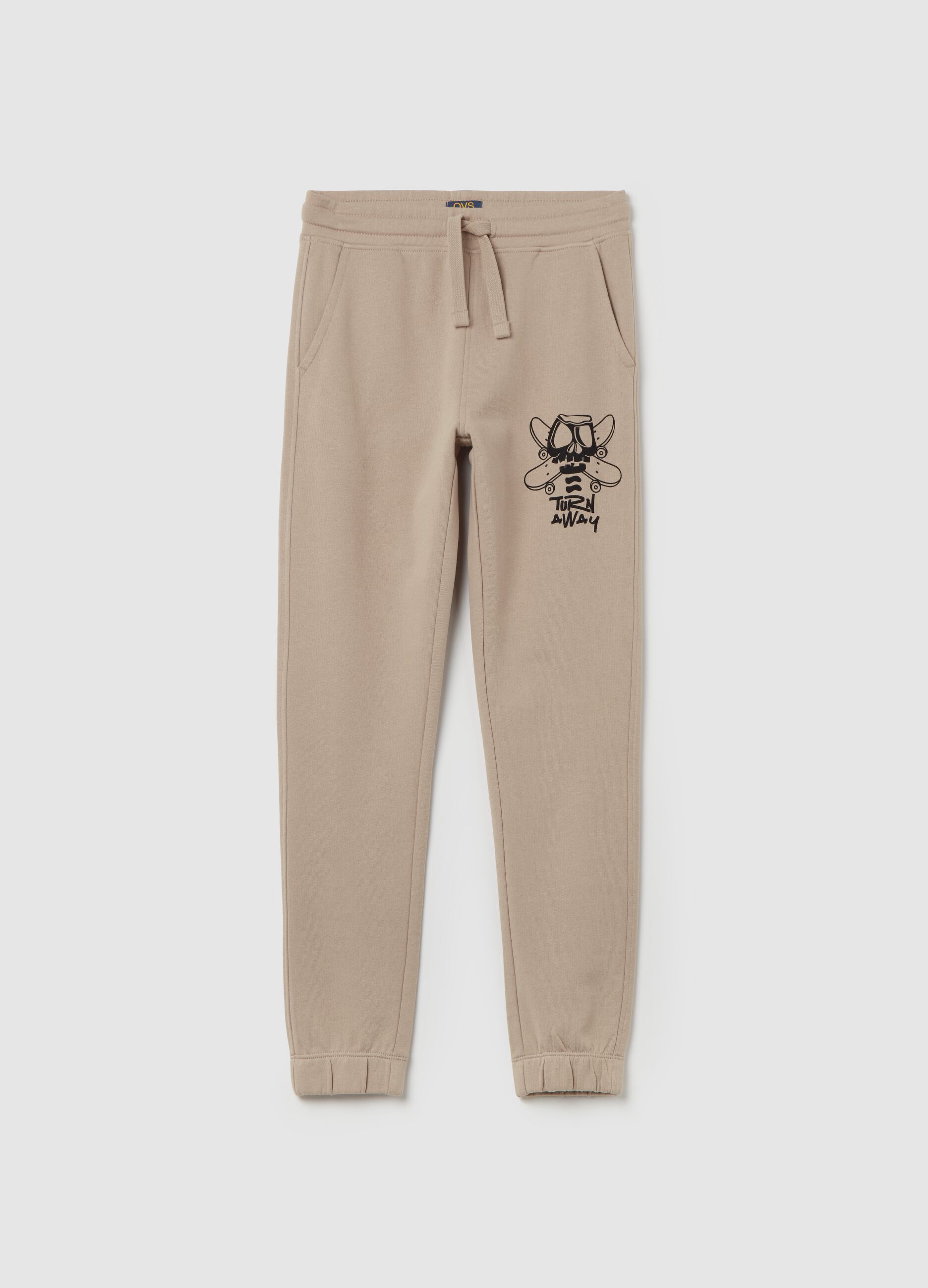 Joggers in felpa con stampa