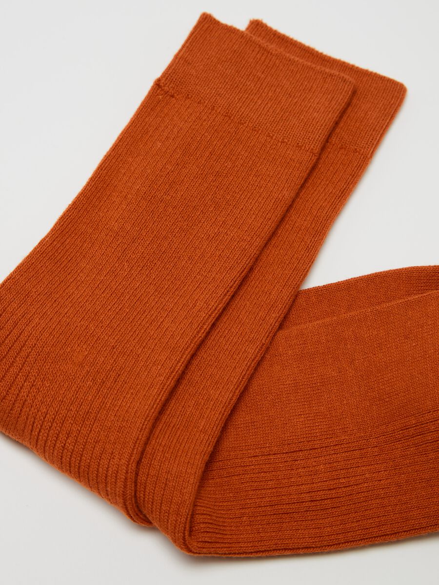 Stretch midi socks with ribbing_1