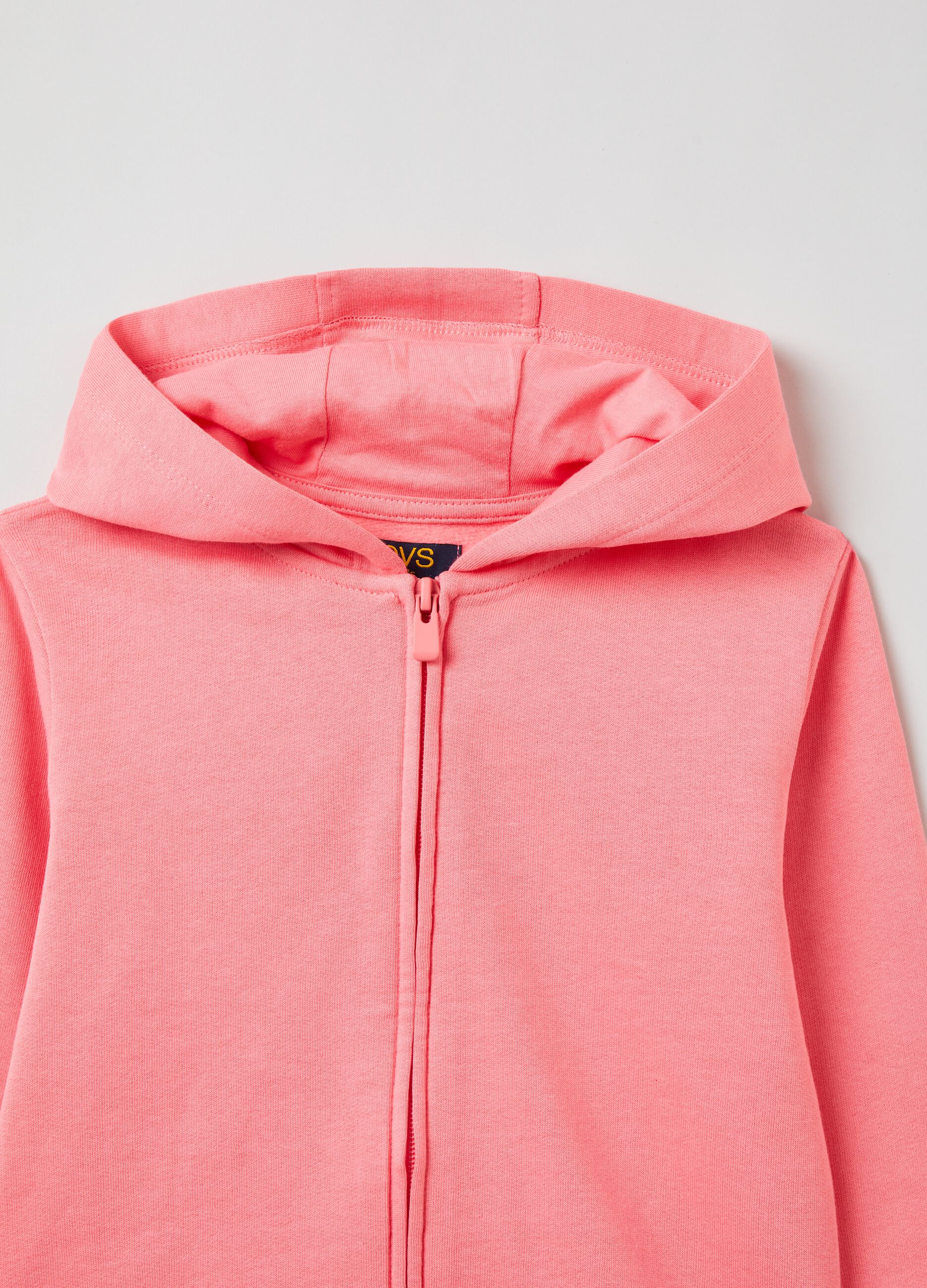 Full-zip plush hoodie