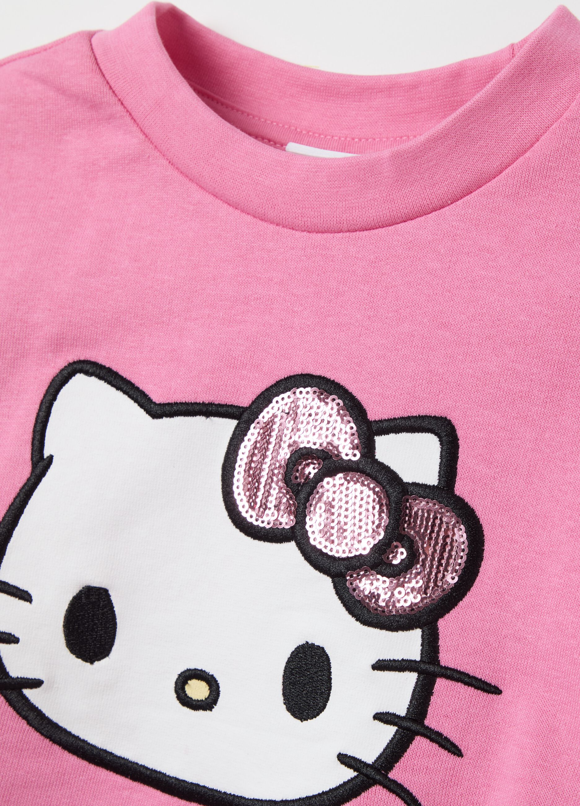 Sweatshirt in French terry with Hello Kitty patch