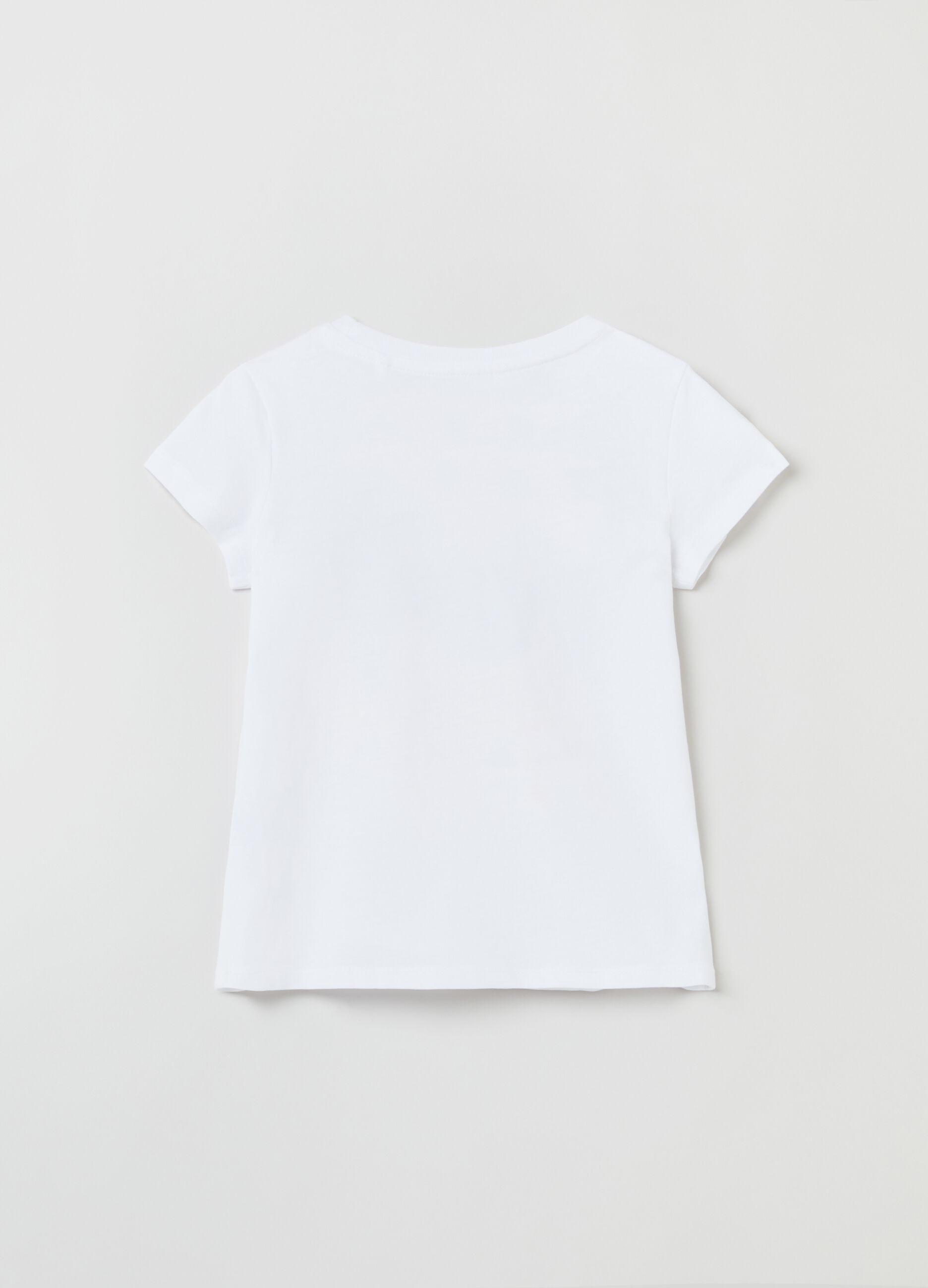 Printed diamanté T-shirt in cotton