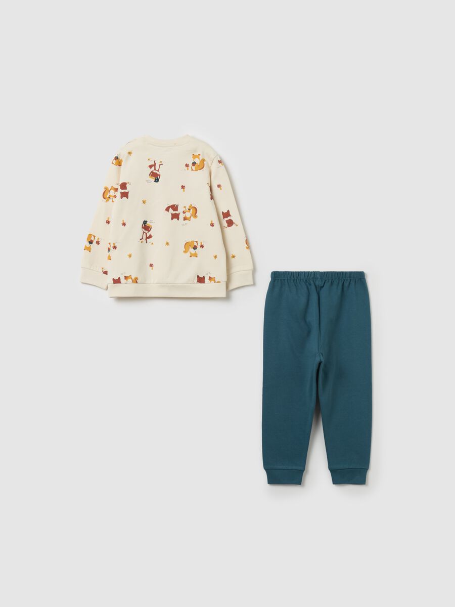 Organic cotton pyjamas with print_1