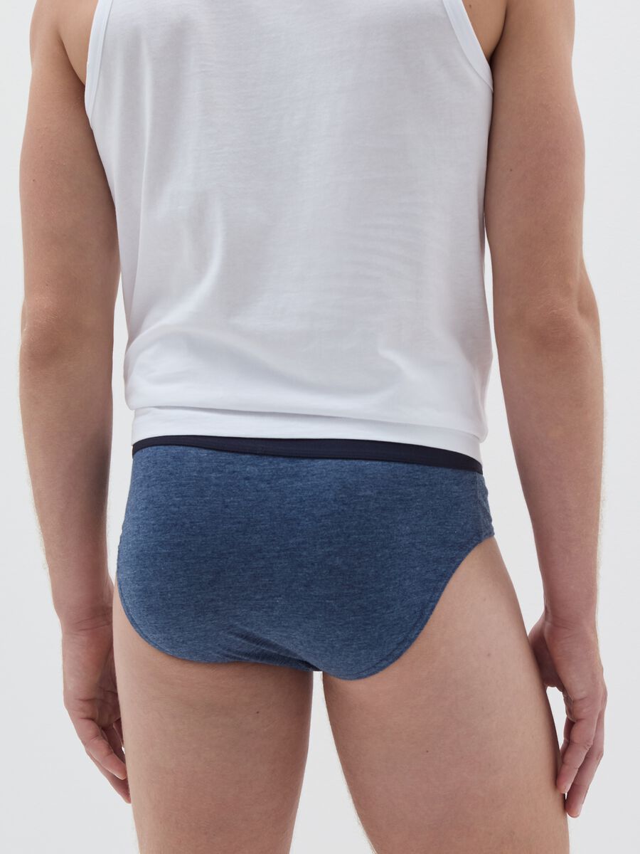 Five-pack briefs in cotton with external elastic_3