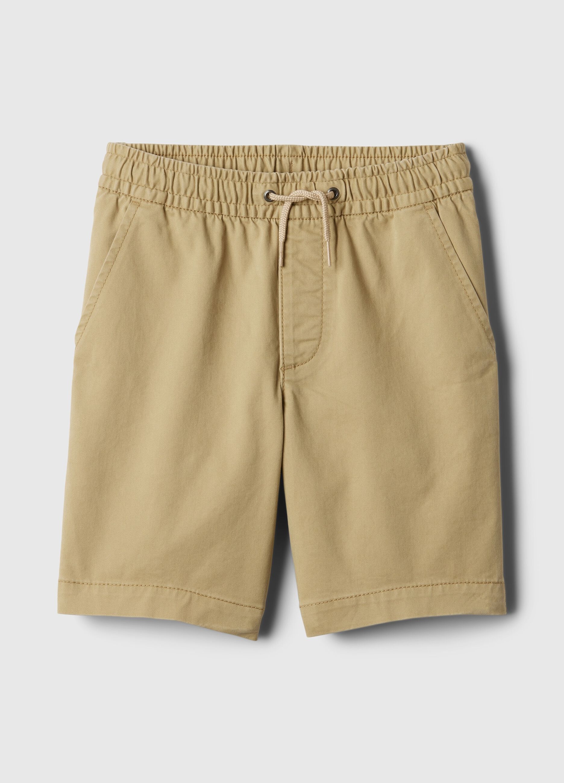 Twill Bermuda shorts with drawstring