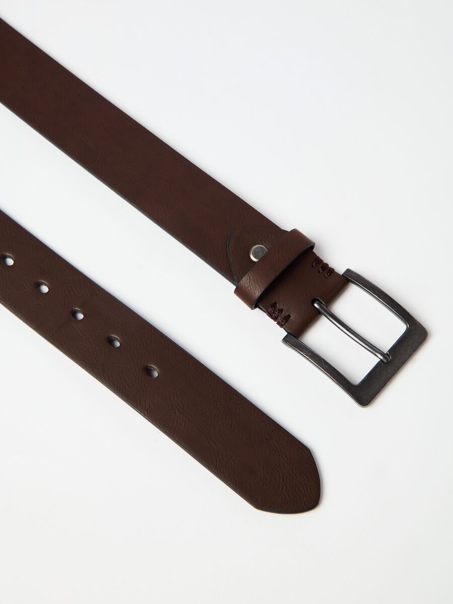 Textured-effect belt with vintage buckle_2